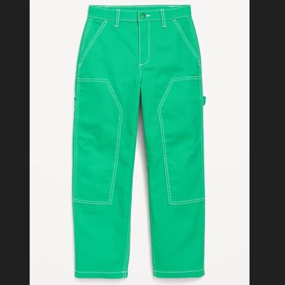 Girls Loose High-Waisted Carpenter Pants - Picture 1 of 6